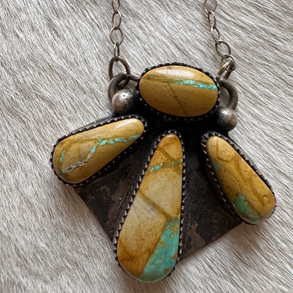Royston Ribbon Turquoise Pendant Necklace
